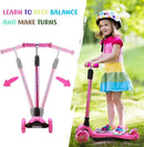 3 Wheel Scooter for Kids Ages 6-12,Kids Scooter with Light Up Wheels, Sturdy Deck Design, and 4 Height Adjustable Suitable for Kid Ages 3-12 by TinyTreasures Baby Boutique