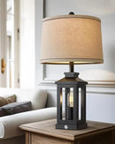 23.75" Retro Farmhouse Black Table Lamp for Living Room Bedroom Nightstand Single Pack Touch Control Bedside Nightlight Vintage Modern Lamp with USB C+A Ports and 2 Light Sources by CozyNest Decor