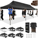 COBIZI 10x30 Pop Up Canopy Tent Heavy Duty with 8 Removable Sidewalls, Commercial Portable Tents for Parties Ez Up Canopy All-Weather Windproof & Waterproof and UPF 80+ Wedding Tent Sun Shelter by GreenHaven Gardens
