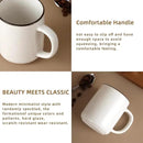 Ceramic Coffee Mug 12 oz Porcelain Coffee Mugs Set of 6 - Ceramic Coffee Cups with Handle and Speckled Patterns for Latte, Tea, Cocoa, Milk, Cappuccino, Microwave & Dishwasher Safe by CozyNest Decor
