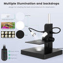 JL249PS 3 Lenses 10 Inch HDMI LCD Digital Microscope, UHD 4000× 24MP Biological Microscope with Prepared Slides, Coin Microscope for Full-Size Coins Error Coins, PC/TV Compatible, 32G Card by TinyTreasures Baby Boutique