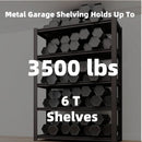 6-Tier 55" W x 24" D x 84" H Garage Shelving 3500LBS Storage Shelves Heavy Duty Metal Shelf Unit Adjustable Basement Industrial Storage Racks (6T-84 * 55 * 24) by GreenHaven Gardens
