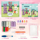 ekaus Crochet Kit for Beginners, Crochet Kit with Step-by-Step Video Tutorials, Crochet DIY Knitting Supplies for Adults Kids, Crochet Rabbits(45%+ Yarn) by TinyTreasures Baby Boutique