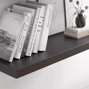 Floating Shelf, Set of 2 Wall Shelf, 30 in W x 12.75 in D x 2 in H Wooden Floating Wall Shelf with Invisible Brackets for Living Room/Bedroom/Bathroom/Kitchen Storage and Decor, Black by CozyNest Decor