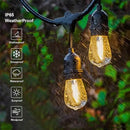 Svater Outdoor Led String Lights 50FT, Patio Lights with 16pcs S14 Shatterproof Bulbs, 1 Watt E26 Dimmable 2700K Warm White, IP65 Waterproof, Commercial Grade Light by CozyNest Decor