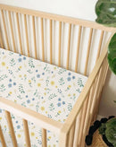Bassinet Sheet for Baby Boy and Girl 2 Pack, Fitted Sheets for Rectangle, Oval, Hourglass Bassinet Mattress, Muslin Moses Basket Sheets with Neutral Style (Spring Garden & Sage) by TinyTreasures Baby Boutique