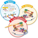 hand2mind Moving Creations with K'NEX, Book and Building Kit for Kids Ages 8-12, 9 Models & 18 Science Experiments, Explore The Science of Air and Water, Homeschool Science Kits by TinyTreasures Baby Boutique