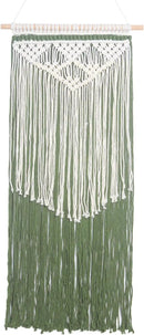JONKASIPA Macrame Wall Hanging Bohemian Handmade Tassel Wall Art Decorations,Green Fringe Chic Home Decor for Apartment Dorm Living Room Bedroom by CozyNest Decor