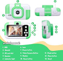 SUZIYO Kids Video Camera, Best Christmas Birthday Gifts Toys for Children, Toddlers Selfie Digital Camcorder 1080P Dual Lens 2.4 Inch HD for Age 3-8 Years Old Boys Girls with 32G SD Card, Green by TinyTreasures Baby Boutique