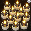 SoulBay Solar Tea Lights Outdoor Waterproof, 12 pcs 1.5" D x 2.1" Reusable Dusk to Dawn Flickering Small LED Tealight Candles, Flameless Votive Candle for Lanterns Patio Garden Camping Decor by GreenHaven Gardens