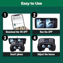 VR Headset for Phone with Controller, Anti-Blue Lens PD & Fl Adjustable Virtual Reality Goggles Set for Kids and Adults, Compatible with iPhone 16/15/14/13/12 Samsung Android 4.5-6.7" by TinyTreasures Baby Boutique