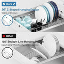 GSlife Expandable in Sink Dish Drying Rack - Capacity Adjustable Stainless Steel Over The Sink Dish Drainer with 2 Cup Holder and Utensil Holder for Kitchen Sink, 10.8"~17.9" L x 14.2" W, Silver by CozyNest Decor