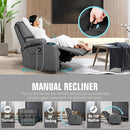 Rocking Recliner Chair, Massage Rocker Recliner Chair with Vibration Massage and Heat, USB and Type-C Ports,360° Swivel Faux Leather Chairs, Living Room, Bedroom, Nursery, RV, Dark Grey by TinyTreasures Baby Boutique