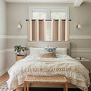MIULEE Short Curtains for Windows - Beige Blackout Half Window Curtains Thermal Insulated Privacy Drapes for Kitchen Bedroom Bathroom Grommet Top Small Basement Tiers W40 x L36 Inch 2 Panels by TinyTreasures Baby Boutique