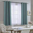 NICETOWN Blackout Greyish Blue Curtains for Bedroom - Window Treatment Thermal Insulated Grommet Solid Drapes Energy Saving Sound Reducing for Basement, 1 Pair, W52 x L54 by TinyTreasures Baby Boutique