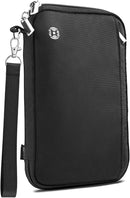 WALNEW Passport Holder for Travel Family, RFID-Blocking Travel Wallet Holder for 6 Passports, Water Resistant Bag Document Organizer for Cards, Cash, Boarding Passes, Tickets (Black) by TinyTreasures Baby Boutique