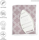 Encasa Homes Ironing Mat/Pad (Large 48"x28") with 3mm Padding & Silicone Iron Rest for Steam Pressing on Tabletop or Bed - Heat Resistant, Portable, Quilting & Travel Blanket - Mauve Tiles by CozyNest Decor