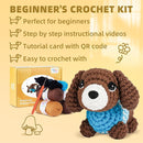 MOREJMTT Crochet Kit for Beginners, Learn to Crochet, Include Easy Knitting Soft Yarn, Step-by-Step Video Tutorial, Hook, Holiday Birthday Gift for Adults and Kids(Sausage Dog) by TinyTreasures Baby Boutique