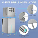 Commercial Ice Maker 600 Lbs/24H Ice Machine Large Capacity Stainless Steel, 182 Ice Trays Industrial Ice Machine, 350 Lbs Storage Commercial Ice Maker Machine Freestanding, Cube Ice Maker Commercial by CozyNest Decor