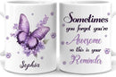 Hyturtle Personalized Purple Inspirational Butterfly Mug - Butterfly Gifts For Women - Animal Gift For Bird Lover Her - Bird Gifts For Mom on Mother Day - Custom Coffee Cup Ceramic Mug 11 Oz 15 Oz by CozyNest Decor