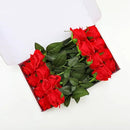 Red Fake Roses Artificial Flowers - 16 Pcs Fake Artificial Roses Silk Flowers with Stems for Home Wedding Hotel Office Centerpiece Decor by CozyNest Decor