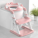 Potty Training Seat, Upgrade 2 in 1 Potty Training Toilet for Toddler, Toddler Toilet Seat for Boys Girls with Splash Guard, Anti-Slip Pad and Step Stool (Pink) by TinyTreasures Baby Boutique