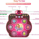 Dance Mat Toys for 3-12 Year Old Girls, 6-Button Kids Dance Mats Bluetooth Dance Pad, Light-up 6 Game Modes Dance Mat for Kids, Christmas/Birthday Gifts for 3-5 6 7 8 9 10+ Year Old Kid by TinyTreasures Baby Boutique