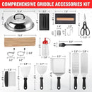 128 PCS Griddle Accessories Kit - Premium Flat Top Grill Accessories Set for Blackstone & Camp Chef, Stainless Steel BBQ Tool Utensils Gift Grilling Set for Lover Outdoor Men Women dad by GreenHaven Gardens