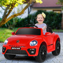 Costzon Ride on Car, 12V Licensed Volkswagen Beetle Battery Powered Vehicle w/Remote Control, Spring Suspension, Lights, USB, Horn, Music, 4 Wheeler for Boy Girl Gift, Electric Car for Kids (Red) by TinyTreasures Baby Boutique