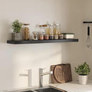 Floating Shelves for Wall, 48" W x 9.3" D x 1.5" H, Wooden Wall Mounted Display Shelves with Invisible Brackets for Living Room, Bedroom, Bathroom, Kitchen Decor and Storage, Set of 1, Black by CozyNest Decor