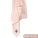 Baby Ring Sling – Breathable 100% Cotton Wrap for Infant Support, Baby Sling Carrier – Adjustable Muslin Fabric, Sunset Rose Baby Sling Wrap - Soft Chest Hold for Travel by TinyTreasures Baby Boutique