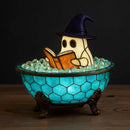 Ghost Bubble Bath Lamp, Halloween Light up Ghost Night Light, LED Flickering Nightlight, Cute Bathtub Spooky Books Nightlight for Halloween Ghost Decor by TinyTreasures Baby Boutique