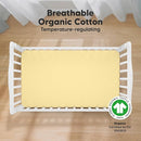 KeaBabies 2-Pack Organic Crib Sheets for Boys, Girls - 52x28 Fitted Crib Mattress Sheet Neutral, Breathable Jersey Cotton Cover for Baby Bed, Toddler Mattress, Soft & Cute Prints (Sunshine) by TinyTreasures Baby Boutique