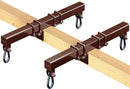 Swurfer Swingset Conversion Bracket - No Tree, No Problem, Convert Your Swingset to a Swurfset, Heavy Duty Horse Glider Bracket for Swing Set Attachment (Brown (2 Pack)) by TinyTreasures Baby Boutique