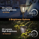 XMCOSY+ Solar Lights Outdoor 10/25 LM LED with 2 Lighting Modes, Solar Garden Lights Glass and Metal, IP65 Waterproof Solar Powered for Yard Pathway Walkway Driveway Patio (6 Pack, Warm White) by CozyNest Decor