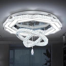 Flashing God Dia 40" Crystal Chandelier,LED Crystal Flush Mount Ceiling Light Modern Chandeliers for Bedrooms Dining Room,Living Room by CozyNest Decor