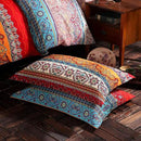 ABREEZE 3Pcs Bohemia Retro Bedding Ethnic Vintage Floral Duvet Cover Boho Bedding 100% Brushed Cotton Bedding Sets Damask Paisley Coloful Mandala Down Comforter Cover,Twin by CozyNest Decor