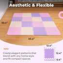 MioTetto Foam Floor Tiles for Kids - Non-Toxic Soft Comfortable Baby Play Mat, Thick Tummy Time Mat, Interlocking Foam Tiles for Development & Crawling, Soft Cushioned Play mat for Babies 6-12 Months by TinyTreasures Baby Boutique