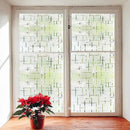 Finnez Frosted Window Film Non-Adhesive, Frosting Privacy Film for Glass Windows, Self Static-Cling Decorative Window Cling for Home Office UV Protection Cross Pattern 17.5 x 78.7 inches by CozyNest Decor