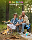 Portable Bluetooth Speaker Wireless with 9 Color Lights, 20H Playtime, Stereo Pairing, Deep Bass, IPX6 Waterproof, Bluetooth 5.3, Small Speaker for Home, Party, Outdoor, Camping, Beach, Gift by TinyTreasures Baby Boutique