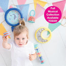 Edushape First Birthday Gift Set - Baby Musical Instruments & Toddler Music Set - Music Toys Baby Gift – Includes Hand Drum, Rain Stick, Shakers, Bell - Interactive Toddler Music Toys for Toddlers 1-3 by TinyTreasures Baby Boutique