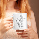 Hedgehog White Ceramic Coffee Mug, Personalized Hedgehog Accent Coffee Cup Gift For Dad Mom Daughter Son Kids, Funny Animal Travel Mug 11 Oz 15 Oz, Custom Name Hedgehogs Teacup Gift For Birthday Xmas by TinyTreasures Baby Boutique