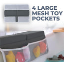 Comfortable Baby Bath Kneeler and Elbow Rest Pad Set – Thick Memory Foam Bath Kneeling Pad with Elbow Support – Baby Bathtub Cushion with Toy Organizer for Bathing Infant or Toddler - Dark Grey by TinyTreasures Baby Boutique