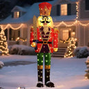 61Inch Nutcracker Christmas Decor Outdoor with LEDs 5 Feet Lighted Large Nutcracker Lighted Christmas Decorations Outdoor with Stakes & Zip Ties for Xmas Yard, Porch, Lawn by CozyNest Decor