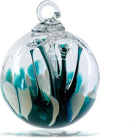 Luke Adams Handmade Glass Gazing Balls for Garden on Clearance – Hand Blown Glass Gazing Ball for Yard Décor – Decorative Garden Globe (Waterfall) by CozyNest Decor