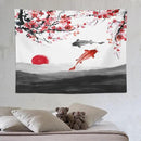 Houselerax Japanese Koi Fish Tapestries, Cherry Blossoms Asian Oriental Flower Branch Koi Fish Carp Tapestry Wall Hanging for Bedroom Living Room Office Decor 80"x60" by CozyNest Decor