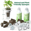 LetPot 77 Pcs Seed Pod Kits, Square Grow Anything Kit for Hydroponics, with 2 A&B Nutrient Plant Foods and 30 Sponges, 5 Domes, 10 Baskets, 30 Stickers, Compatible with LetPot Mini, YOOCAA, QYO, LYKO by GreenHaven Gardens