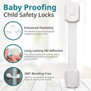 Original Cabinet Locks Baby Proofing (6 Pack Black) - Child Locks for Cabinets and Drawers - Door Locks for Kids Safety and Fridge Lock for Child Proofing by TinyTreasures Baby Boutique