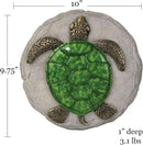 Spoontiques -Garden Décor - Turtle Stepping Stone - Decorative Stone for Garden by CozyNest Decor