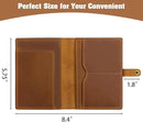 Jack&Chris Genuine Leather Passport Holder For Travel, RFID Blocking Handmade Passport Holder with Card Case Organized & Safe, Quality Travel Essentials for Women and Men for Gifting, Light Brown by TinyTreasures Baby Boutique